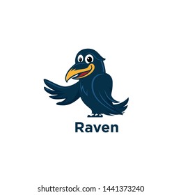 Elegant Ravent mascot design vector