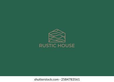 Elegant Real Estate Logo Design Featuring Modern Architecture and Nature Elements