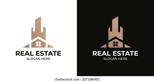 elegant real estate logo set