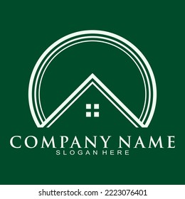 Elegant real estate vector logo