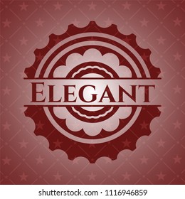 Elegant realistic red emblem