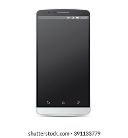 Elegant realistic smartphone isolated.