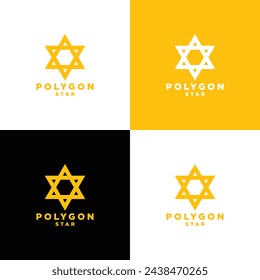 elegant realistic stars with intersecting and intertwining stripes style vector illustration logo concept designs