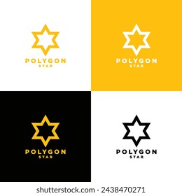 elegant realistic stars with intersecting and intertwining stripes style vector illustration logo concept designs