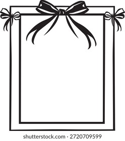 Elegante marco rectangular. Hermoso marco de regalo. Elegante marco vacío con arcos decorativos perfectos para invitaciones de boda.