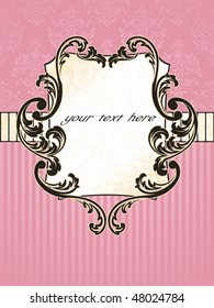 Elegant rectangular French vintage label (Eps10); JPG version also available
