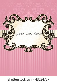 Elegant rectangular French vintage label (Eps10); JPG version also available
