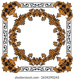 Elegant Rectangular Gold Border with Fine Details