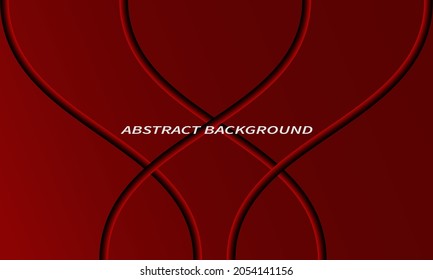 Elegant red background with abstract lines for cover, poster, banner, billboard