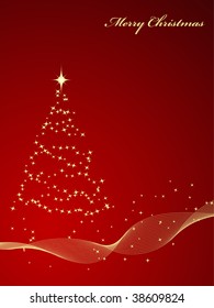 Elegant red background. Christmas background. Vector illustration.