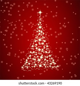 Elegant red background. Christmas background. Vector illustration.