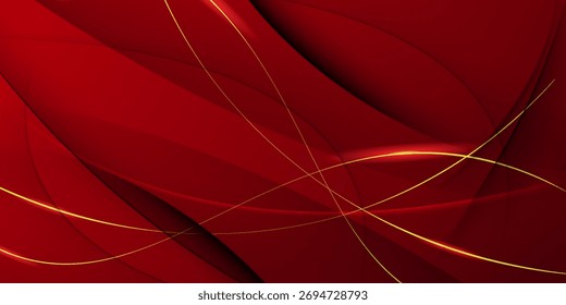 Elegant red background design for banners, posters, presentations, and luxury-themed templates. vector illustration