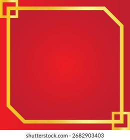 Eleganter roter Hintergrund mit goldenem Rahmen - ein festliches und dekoratives Design für verschiedene Anwendungen