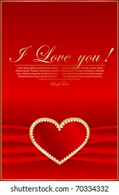 Elegant red background with heart