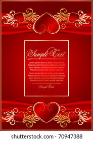 Elegant red background  with heart