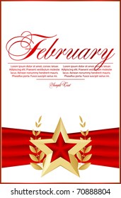 Elegant red background with star