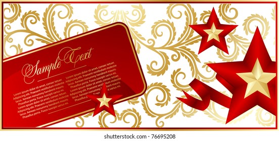 Elegant red background with star
