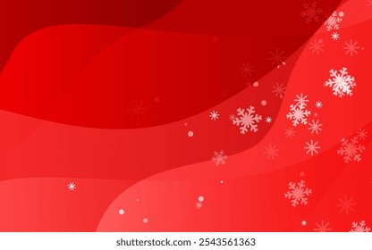 Elegant red background with subtle snowflake patterns and abstract flowing wave design, perfect for holiday themes