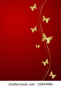 Elegant red background. Vector illustration.