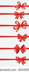Elegant Red Bow Collection Vector