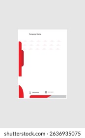 : Elegant red Business Letterhead Template