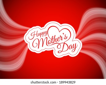 Elegant red color background design for Mother's day. vector illustration