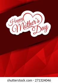 Elegant red color vector background design for Mother's day.