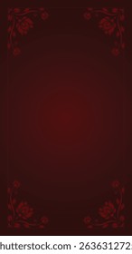 Elegant red floral frame background design