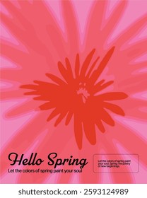 Elegant red flower on a soft pink background, perfect for romantic designs, Valentine’s Day, wedding invitations, and aesthetic wall art