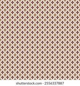 Elegant Red and Gold Ikat Seamless Pattern