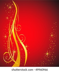 elegant red and golden background