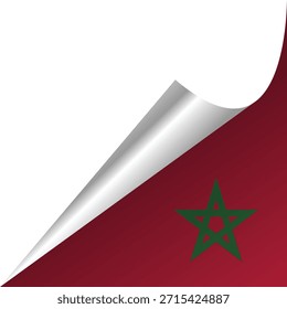 Elegant red and green design featuring a peel effect with a Moroccan star.