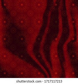Elegantes rotes Mandala-Muster. Ideal für Hintergründe und Tapeten. 