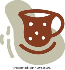 Eleganter roter Schleim, Illustration, Vektorgrafik, auf weißem Hintergrund.