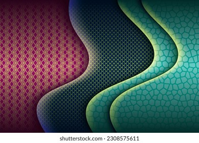 Elegant red overlap shade background with line blue elements realistic luxury paper cut style layout