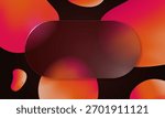 Elegant red and pink glassmorphism composition with frosted liquid glass morphism shape. Modern bubble design ideal for mobile or info panel mockups.