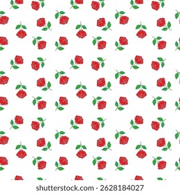 Elegant Red Rose Floral Pattern – Timeless, Versatile Design