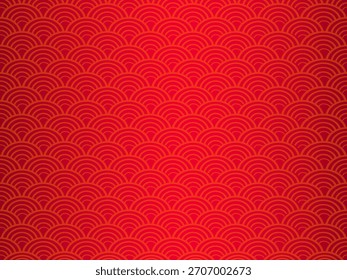 Elegant red seamless pattern with traditional Asian wave motif. Perfect for Lunar New Year, festival decor, textiles, packaging, and modern oriental designs.