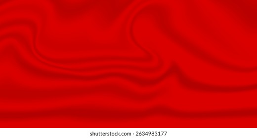 Elegant Red silk satin vector background. Red luxury silk cloth or satin texture with copy text space. Luxury trendy background