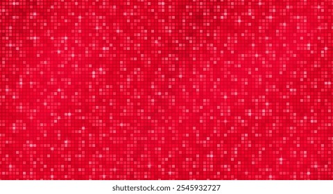 Elegant red square tiles abstract background. Festive bright mosaic