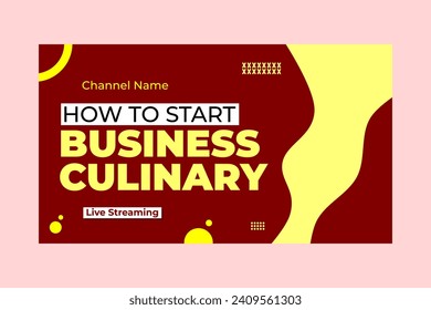 Elegant red thumbnail template design