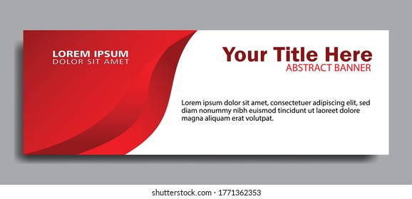 Elegant red web banners of standard sizes for sale. Design template vector