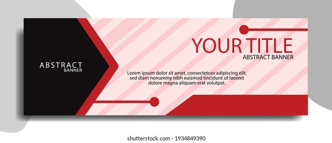 Elegant red web banners of standard sizes. Editable stroke. Simple illustration social media concept and web design. Design template vector