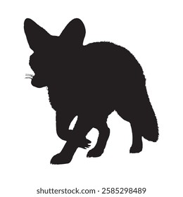 Elegant and Refined Aardwolf Silhouette for High-End Designs - Aardwolf Vector - Aardwolf Illustration