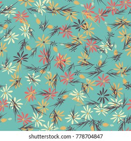 Elegant and refined floral seamless pattern. Pastel colors. Hand drawn vector.