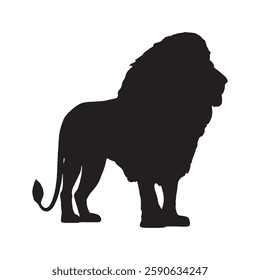 Elegant and Regal Lion Silhouette for Luxurious Branding - Lion Vector - Lion Icon
