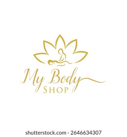 Design de logotipo de massagem corporal elegante e relaxante simbolizando a cura, conforto e bem-estar. Perfeito para massagistas, spas e estúdios holísticos de saúde ou bem-estar.
