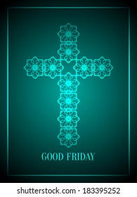 Elegant religious shiny background for good friday. vector illustration