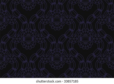 Elegant Repeating Black and Purple Pattern -Vector Illustration