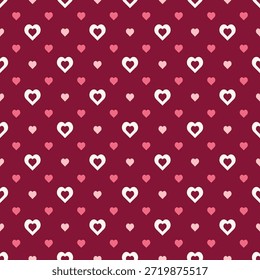 Elegante forma de corazón de repetición con patrón sin fisuras para la decoración romántica